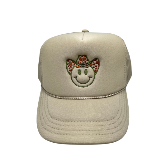 Cowboy Smiley - Toddler Trucker hat