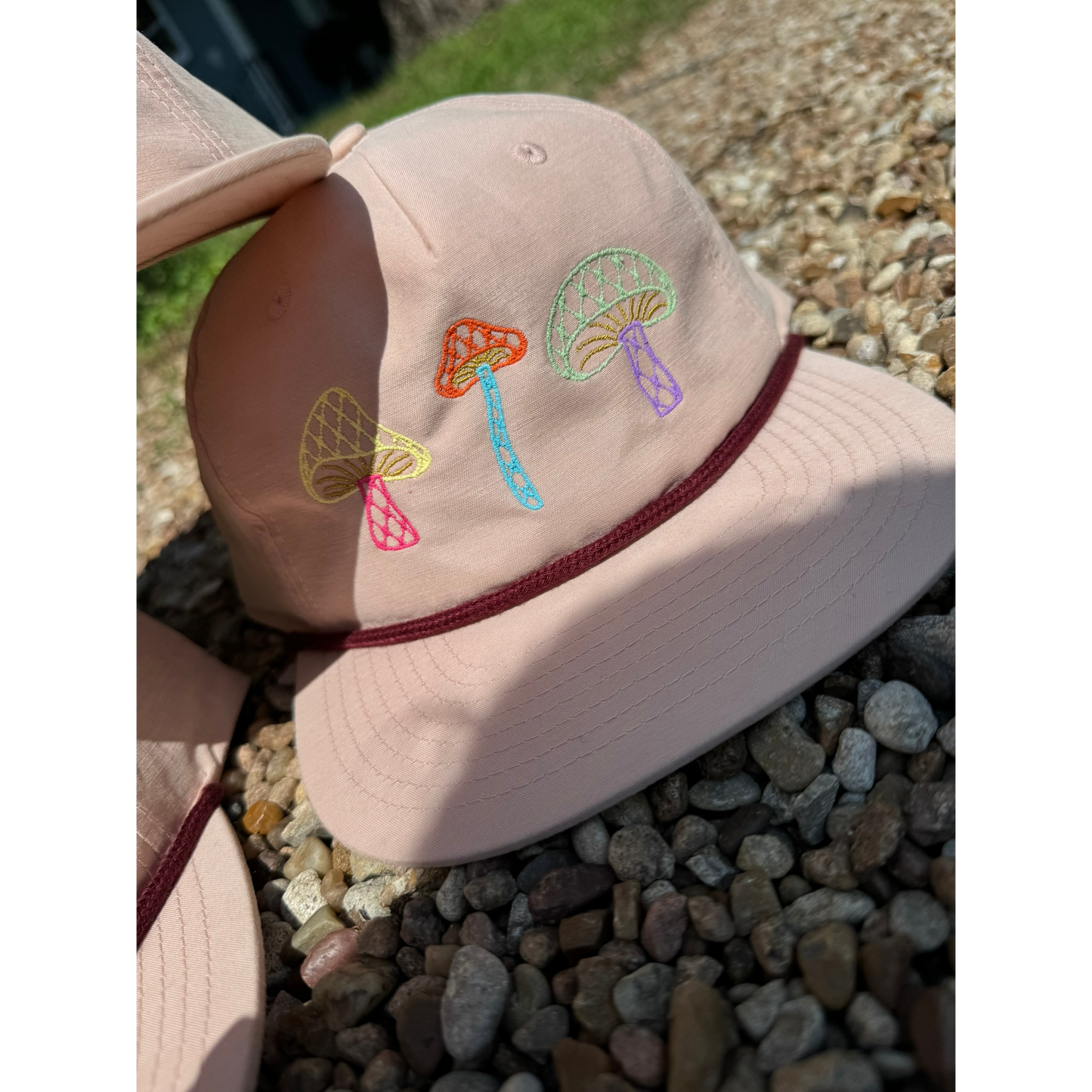 Pink Flat Brim Mushroom Hat