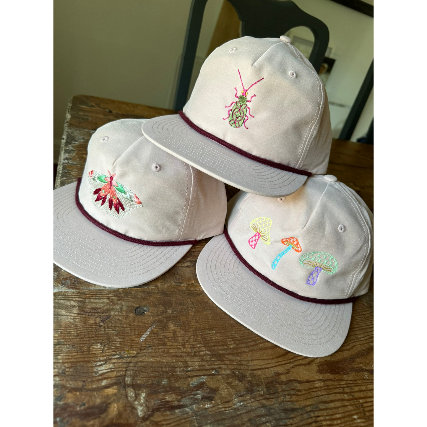 Pink Flat Brim Mushroom Hat