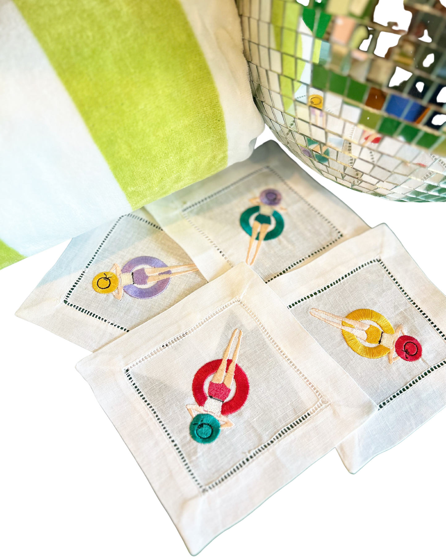 Pool Girl Cocktail Napkins - Set of 4