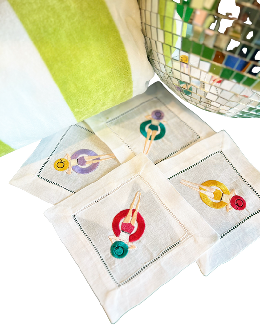 Pool Girl Cocktail Napkins - Set of 4