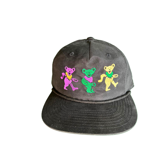 Dancing Bears Mardi Gras Flat Brim Hat