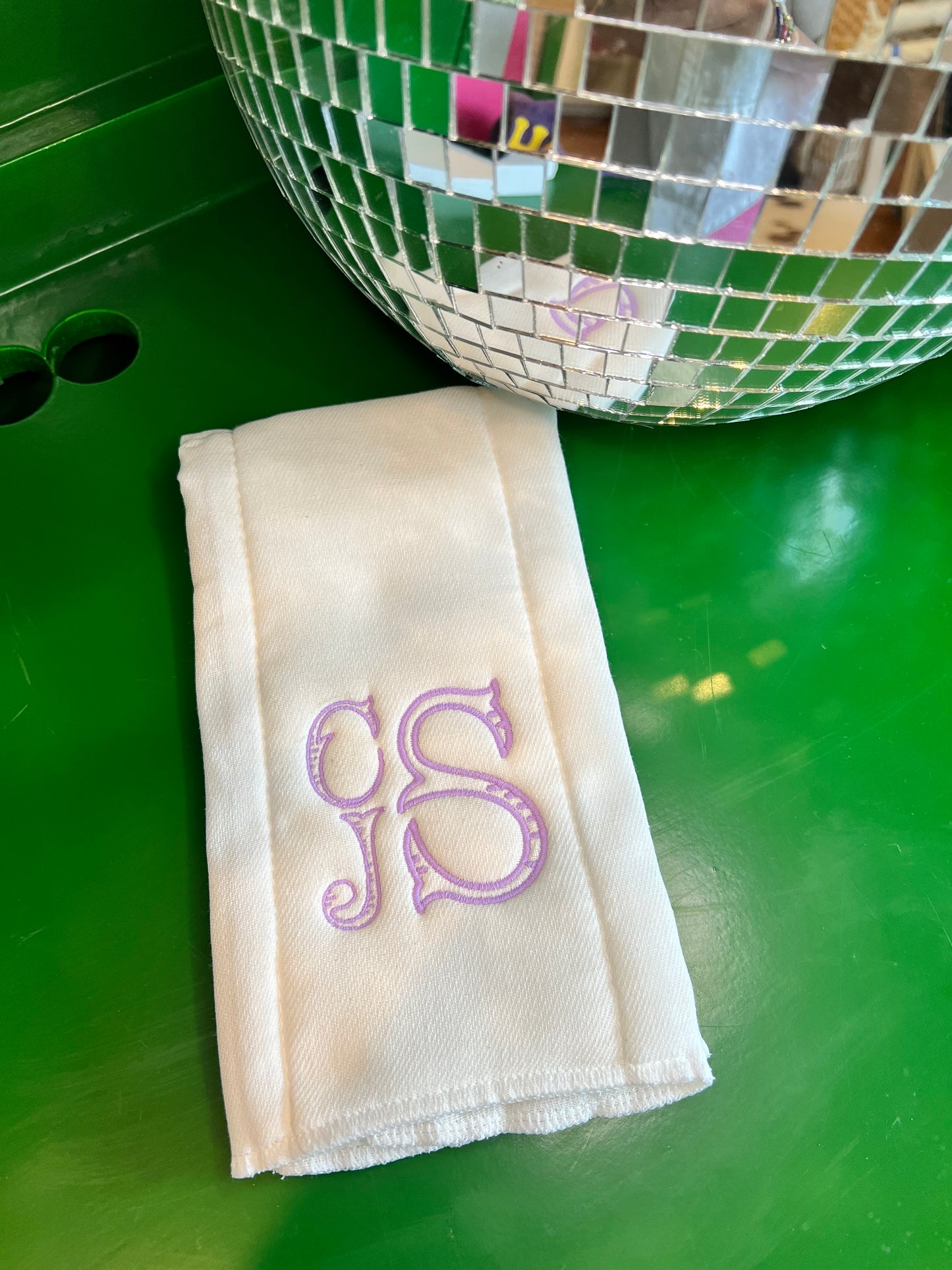 Frankie Monogram Burp Cloth