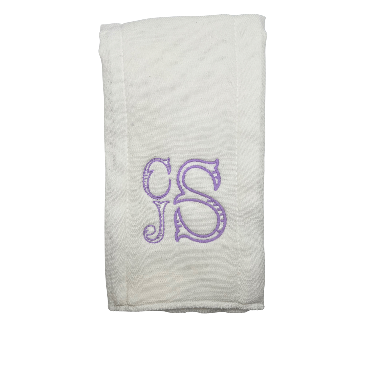 Frankie Monogram Burp Cloth