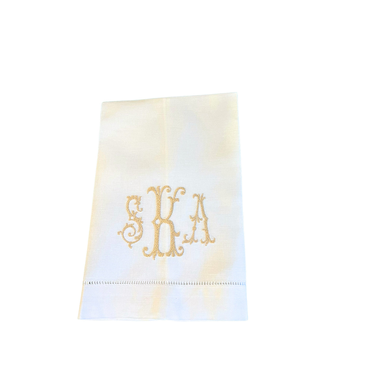 Monogrammed Linen Hand Towel